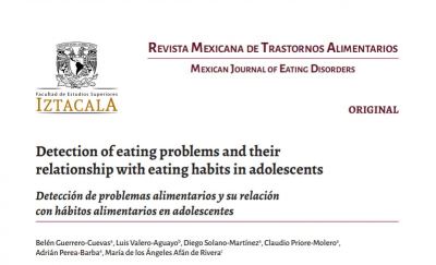 Ita ABB Sevilla publica el estudio científico: “Detección de problemas alimentarios y su relación con hábitos alimentarios en adolescentes”