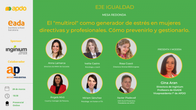 Miriam Sánchez, participa en la mesa redonda: “El “multirol” como generador de estrés en mujeres directivas y profesionales. Cómo prevenirlo y gestionarlo”