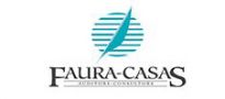 Logo Faura Casas sobre logo blanco